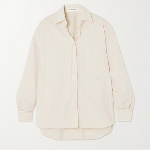 The Frankie Shop Cream Pinstripe Shirt